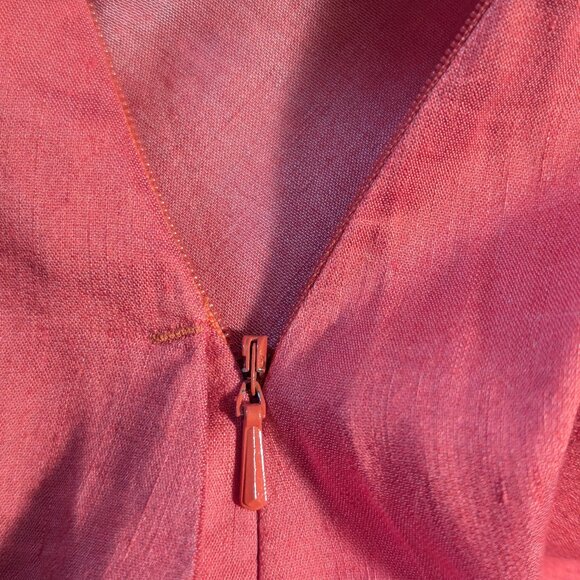 MaxMara Weekend dress, sleeveless linen and silk, dusty red, sz8 - Picture 4 of 15